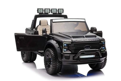 Elektro Kinderfahrzeug "Ford Super Duty" - lizenziert - 12V10AH Akku und 4 Motoren- 2,4Ghz + MP3 + Leder + EVA -Schwarz – Bild 7