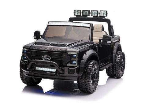 Elektro Kinderfahrzeug "Ford Super Duty" - lizenziert - 12V10AH Akku und 4 Motoren- 2,4Ghz + MP3 + Leder + EVA -Schwarz – Bild 6