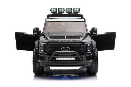 Elektro Kinderfahrzeug "Ford Super Duty" - lizenziert - 12V10AH Akku und 4 Motoren- 2,4Ghz + MP3 + Leder + EVA -Schwarz – Bild 4