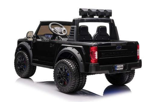 Elektro Kinderfahrzeug "Ford Super Duty" - lizenziert - 12V10AH Akku und 4 Motoren- 2,4Ghz + MP3 + Leder + EVA -Schwarz – Bild 8